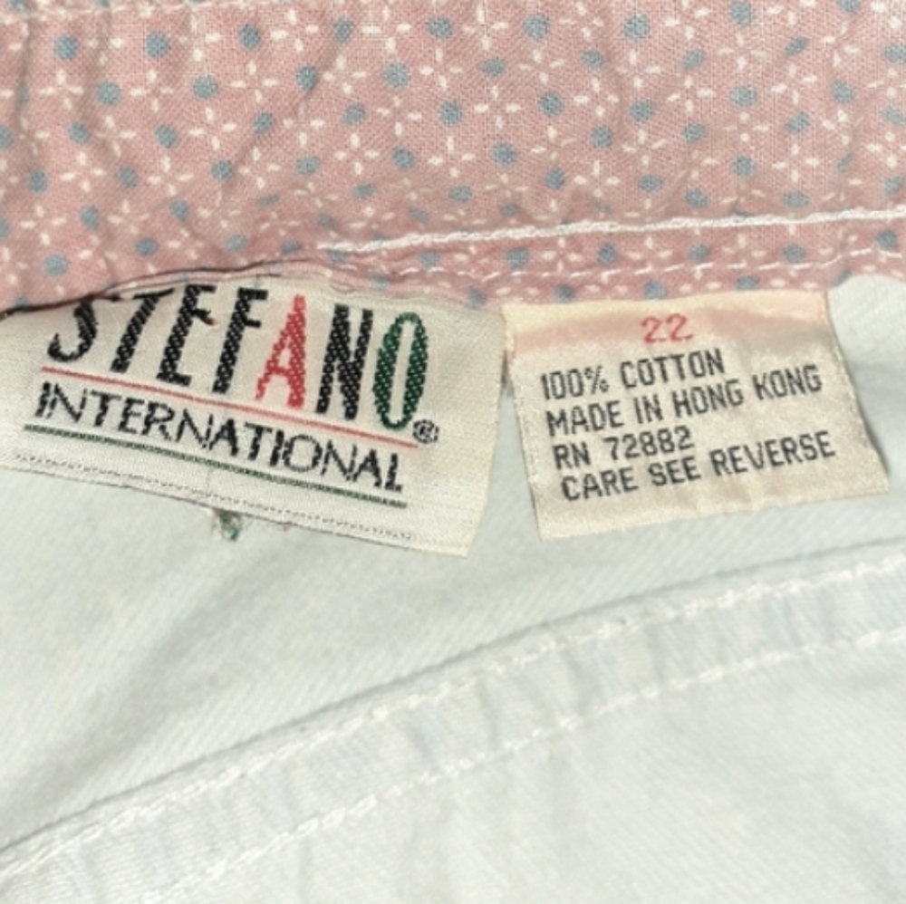 80s Steffano International Denim Patchwork Shorts - image 5